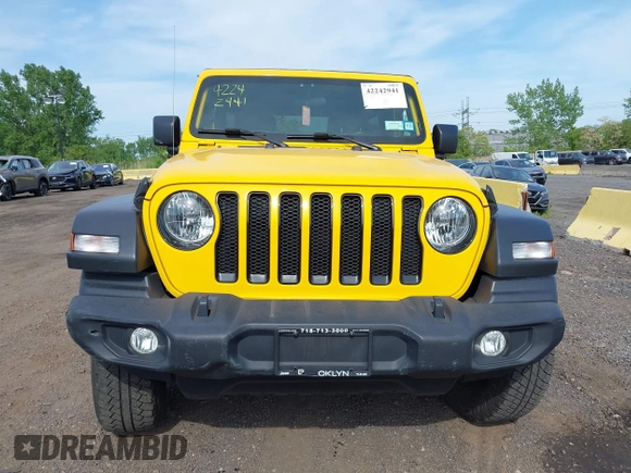 2021 Jeep Wrangler Unlimited Sport S with VIN 1C4HJXDN4MW744315, listed as a IAAI auction lot 42242941 with 35,344 mi miles and . Bid and sale history available at DreamBid. Image 12.