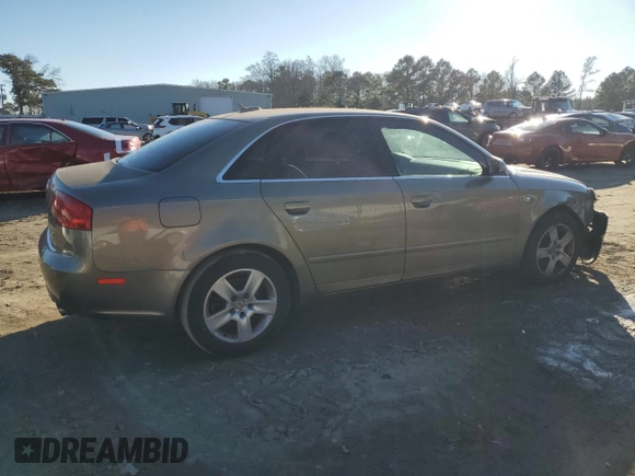 2005 Audi A4 2.0T with VIN WAUAF68E55A479388, listed as a Copart auction lot 87855955 with 103,835 mi miles and Salvage Title. Bid and sale history available at carsss.com. Image 3.