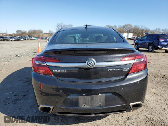 2014 Buick Regal GS with VIN 2G4GU5GX5E9257893, listed as a Copart auction lot 49737655 with 155,541 mi miles and Salvage Title. Bid and sale history available at DreamBid. Image 6.
