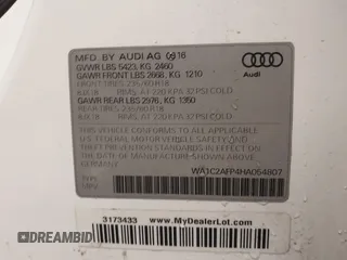 2017 Audi Q5 Premium z VIN WA1C2AFP4HA054807, wystawiony jako IAAI lot #42323886 z przebiegiem 107 653 mil mil oraz . Historia ofert i sprzedaży dostępna na DreamBid. Obrazek 9.