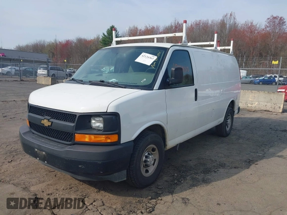 2017 Chevrolet Express Cargo Van with VIN 1GCWGAFF7H1120858, listed as a IAAI auction lot 42124363 with 163,848 mi miles. Bid and sale history available at carsss.com. Image 17.