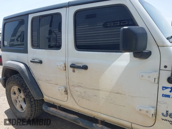 2018 Jeep Wrangler Unlimited Sport S with VIN 1C4HJXDG8JW127299, listed as a IAAI auction lot 42091561 with 116,082 mi miles and . Bid and sale history available at DreamBid. Image 13.