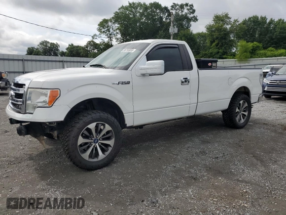 2014 Ford F-150 XL with VIN 1FTNF1CF9EKD47459, listed as a Copart auction lot 58755855 with 191,756 mi miles and Salvage title. Bid and sale history available at DreamBid. Image 1.