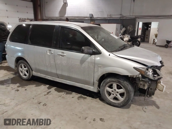 2005 Mazda MPV LX with VIN JM3LW28A350543216, listed as a IAAI auction lot 41417804 with 199,851 mi miles. Bid and sale history available at carsss.com. Image 1.