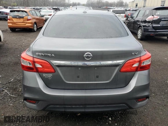 2017 Nissan Sentra SV with VIN 3N1AB7AP6HY371736, listed as a Copart auction lot 52800165 with 63,037 mi miles and Salvage Title. Bid and sale history available at carsss.com. Image 6.
