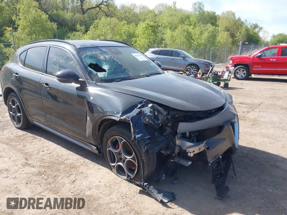 2022 Alfa Romeo Stelvio Veloce z VIN ZASPAKBN6N7D24902, wystawiony jako IAAI lot #42225536 z przebiegiem 87 377 mil mil oraz . Historia ofert i sprzedaży dostępna na DreamBid. Obrazek 1.