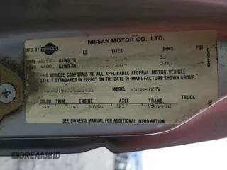 1988 Nissan Hardbody z VIN 1N6ND16S7JC395431, wystawiony jako Copart lot #86765244 z przebiegiem 99 134 mil mil oraz Tytuł czysty. Historia ofert i sprzedaży dostępna na DreamBid. Obrazek 12.