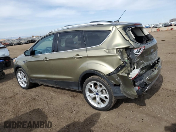 2013 Ford Escape Titanium with VIN 1FMCU9J96DUB55231, listed as a Copart auction lot 44818205 with 79,595 mi miles and Salvage title. Bid and sale history available at DreamBid. Image 2.