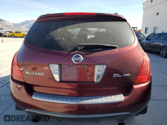 2006 Nissan Murano SE with VIN JN8AZ08W76W546209, listed as a Copart auction lot 74015114 with 201,431 mi miles and Salvage Title. Bid and sale history available at carsss.com. Image 6.