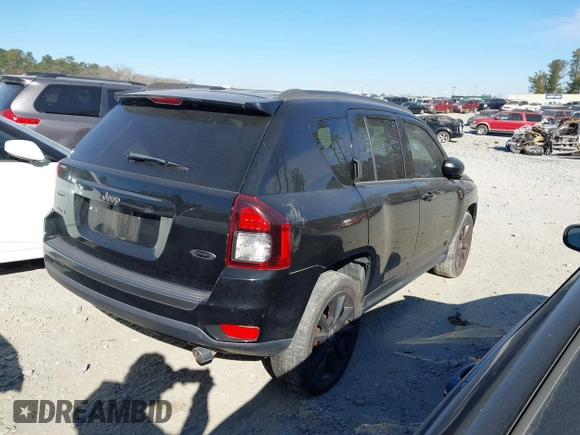 2017 Jeep Compass 75th Anniversary Edition with VIN 1C4NJDBBXHD167754, listed as a IAAI auction lot 41705567 with 113,973 mi miles. Bid and sale history available at carsss.com. Image 4.