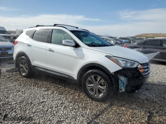 2013 Hyundai Santa Fe Sport with VIN 5XYZUDLB0DG076477, listed as a Copart auction lot 53065685 with 128,144 mi miles and Salvage Title. Bid and sale history available at carsss.com. Image 4.