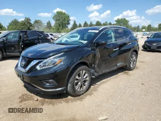 2018 Nissan Murano SV with VIN 5N1AZ2MH8JN135801, listed as a Copart auction lot 63023945 with 98,908 mi miles and Salvage title. Bid and sale history available at DreamBid. Image 1.