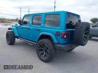 2020 Jeep Wrangler Unlimited Sahara with VIN 1C4HJXEN6LW231189, listed as a IAAI auction lot 41395059 with 59,399 mi miles. Bid and sale history available at carsss.com. Image 3.
