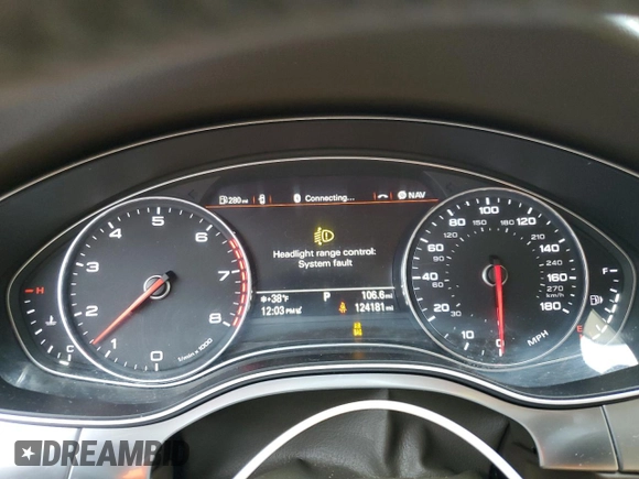 2015 Audi A6 Premium Plus with VIN WAUFGAFC4FN011105, listed as a Copart auction lot 54361885 with 124,181 mi miles and Salvage title. Bid and sale history available at DreamBid. Image 9.