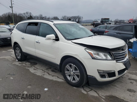 2015 Chevrolet Traverse LT with VIN 1GNKVHKDXFJ226050, listed as a Copart auction lot 87545385 with 129,120 mi miles and Salvage title. Bid and sale history available at DreamBid. Image 4.
