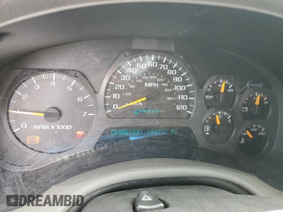 2003 Chevrolet TrailBlazer LT with VIN 1GNDS13SX32283585, listed as a Copart auction lot 65069794 with 194,832 mi miles and Salvage Title. Bid and sale history available at DreamBid. Image 9.
