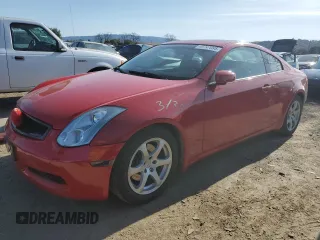 2006 Infiniti G35 Coupe with VIN JNKCV54E36M720474, listed as a Copart auction lot 48747095 with 112,125 mi miles and Salvage Title. Bid and sale history available at carsss.com. Image 1.