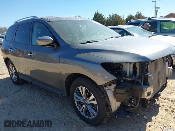2019 Nissan Pathfinder SV z VIN 5N1DR2MM5KC612594, wystawiony jako IAAI lot #41602287 z przebiegiem 53 240 mil mil oraz . Historia ofert i sprzedaży dostępna na DreamBid. Obrazek 1.