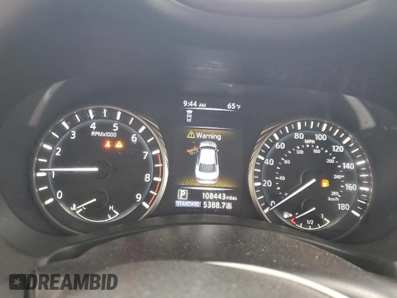 2019 Infiniti Q50 Luxe с VIN JN1EV7AP3KM516265, выставлен на аукционе Copart как лот 58142515 с пробегом 108 443 миль миль и Чистый • Clean title. История ставок и продаж доступна на DreamBid. Изображение 9.
