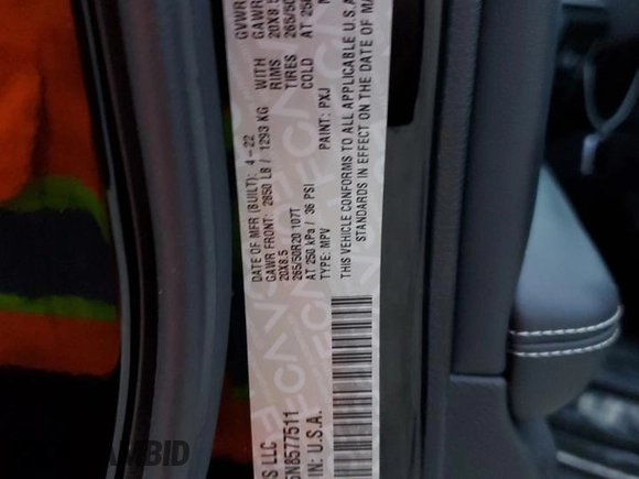 2022 Jeep Grand Cherokee Altitude z VIN 1C4RJJAG5N8577511, wystawiony jako Copart lot #78988834 z przebiegiem Nie podano mil oraz Szkoda całkowita • Salvage title. Historia ofert i sprzedaży dostępna na DreamBid. Obrazek 14.