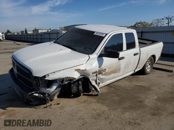 2021 Ram 1500 Tradesman z VIN 1C6RR6FT8MS572128, wystawiony jako Copart lot #46240285 z przebiegiem 74 702 mil mil oraz Szkoda całkowita • Salvage title. Historia ofert i sprzedaży dostępna na DreamBid. Obrazek 1.