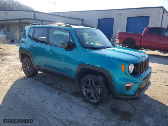 2021 Jeep Renegade Latitude with VIN ZACNJDBB8MPM64174, listed as a Copart auction lot 47184645 with 52,349 mi miles and Salvage Title. Bid and sale history available at carsss.com. Image 4.