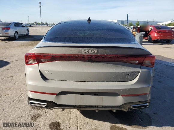 2024 Kia K5 GT-Line with VIN 5XXG64J2XRG264861, listed as a Copart auction lot 50602045 with 22,696 mi miles and Salvage Title. Bid and sale history available at carsss.com. Image 6.