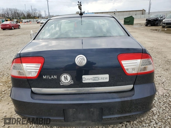 2008 Mercury Milan with VIN 3MEHM07Z58R627671, listed as a Copart auction lot 51759755 with 139,629 mi miles and Salvage Title. Bid and sale history available at carsss.com. Image 6.