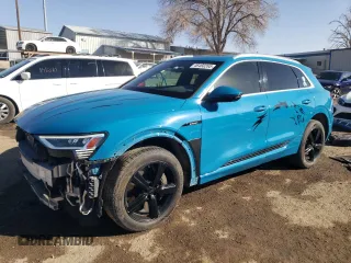 2019 Audi e-tron Premium Plus with VIN WA1LABGE2KB021697, listed as a Copart auction lot 46460265 with 50,880 mi miles and Salvage Title. Bid and sale history available at carsss.com. Image 1.