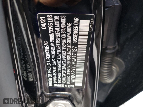 2021 Porsche Taycan z VIN WP0AA2Y19MSA17127, wystawiony jako Copart lot #43795425 z przebiegiem 40 171 mil mil oraz Szkody całkowita. Historia ofert i sprzedaży dostępna na DreamBid. Obrazek 14.