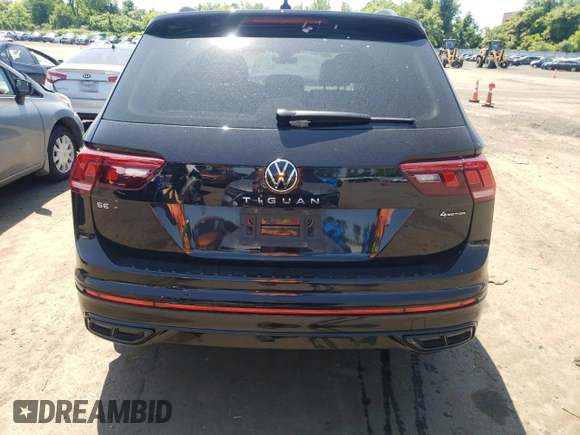 2023 Volkswagen Tiguan SE R-Line Black with VIN 3VV8B7AX2PM121851, listed as a Copart auction lot 59206135 with 23,723 mi miles and Salvage title. Bid and sale history available at DreamBid. Image 6.
