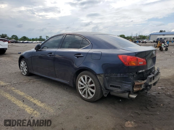 2006 Lexus IS 250 with VIN JTHCK262X62005682, listed as a Copart auction lot 61405595 with Not provided miles and Salvage title. Bid and sale history available at DreamBid. Image 2.