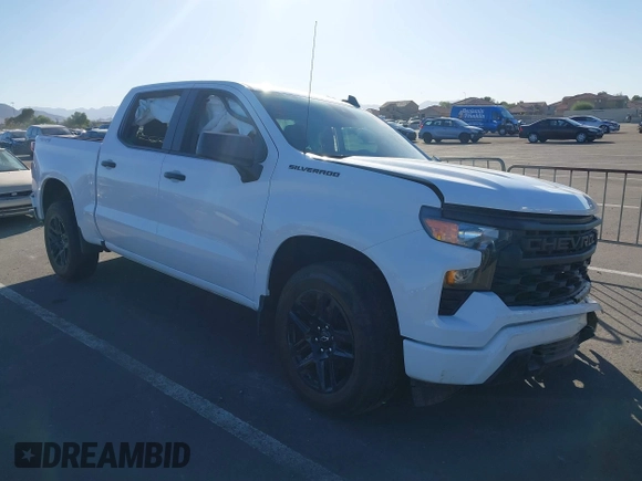 2024 Chevrolet Silverado 1500 Custom with VIN 3GCPDBEK9RG299263, listed as a IAAI auction lot 40818809 with 4,481 mi miles and . Bid and sale history available at DreamBid. Image 1.