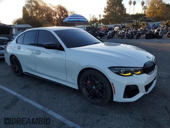 2022 BMW 3 Series M340i with VIN 3MW5U7J07N8C40822, listed as a Copart auction lot 84839034 with 92,672 mi miles and Salvage Title. Bid and sale history available at carsss.com. Image 4.