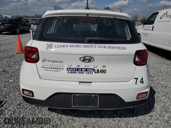 2024 Hyundai Venue SEL with VIN KMHRC8A37RU308208, listed as a Copart auction lot 45903645 with Not provided miles and Salvage title. Bid and sale history available at DreamBid. Image 6.