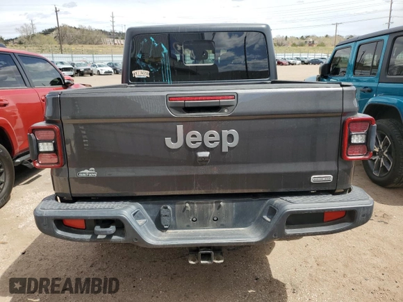 2021 Jeep Gladiator Overland with VIN 1C6HJTFG0ML603872, listed as a Copart auction lot 50242155 with 39,109 mi miles and Salvage title. Bid and sale history available at DreamBid. Image 6.