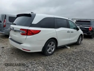 2020 Honda Odyssey EX-L with VIN 5FNRL6H76LB064052, listed as a Copart auction lot 53358455 with 58,167 mi miles and Salvage Title. Bid and sale history available at carsss.com. Image 3.