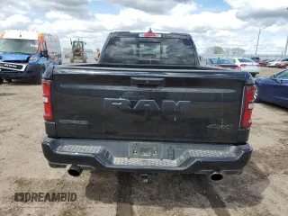 2025 Ram 1500 with VIN 1C6SRFBP5SN506206, listed as a Copart auction lot 55414155 with 5,892 mi miles and Salvage title. Bid and sale history available at DreamBid. Image 6.
