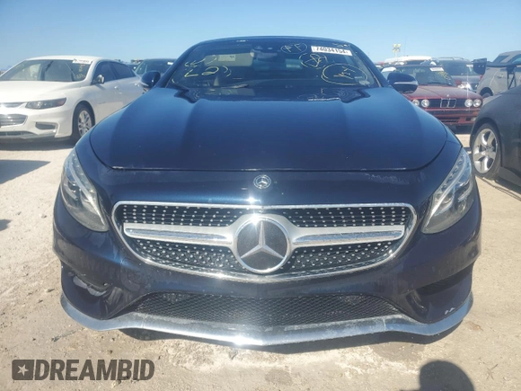 2017 Mercedes-Benz S 550 with VIN WDDXK8CB7HA031584, listed as a Copart auction lot 74034154 with Not Provided miles and Non Repairable. Bid and sale history available at DreamBid. Image 5.