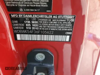2006 Mercedes-Benz SLK 280 с VIN WDBWK54F36F105622, выставлен на аукционе Copart как лот 45985165 с пробегом 105 648 миль миль и Списание • Salvage title. История ставок и продаж доступна на DreamBid. Изображение 12.
