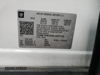 2019 Chevrolet Traverse LT Leather with VIN 1GNEVHKW5KJ297715, listed as a Copart auction lot 47140635 with 88,103 mi miles and Salvage Title. Bid and sale history available at carsss.com. Image 13.