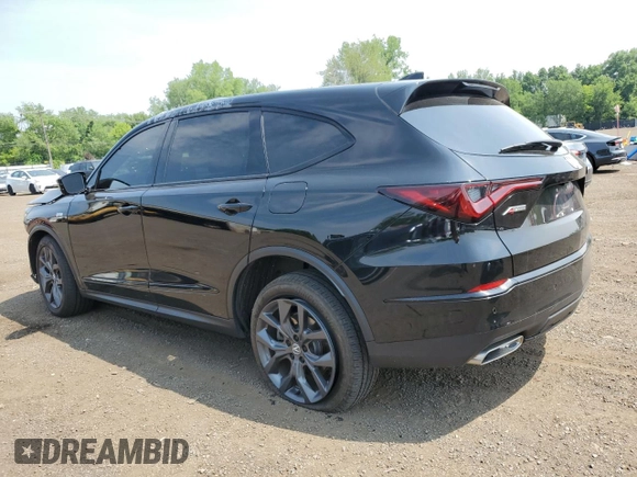 2024 Acura MDX w/A-Spec Package with VIN 5J8YE1H08RL001232, listed as a Copart auction lot 60906385 with 61,898 mi miles and Salvage title. Bid and sale history available at DreamBid. Image 2.