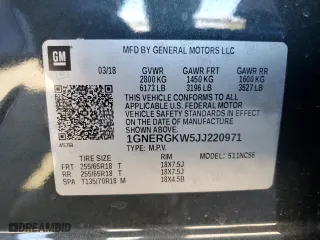 2018 Chevrolet Traverse LT Cloth with VIN 1GNERGKW5JJ220971, listed as a Copart auction lot 68837014 with 67,076 mi miles and Salvage Title. Bid and sale history available at carsss.com. Image 13.