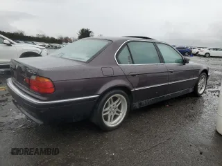 1997 BMW 7 Series 740il with VIN WBAGJ8329VDM00157, listed as a Copart auction lot 84459384 with 179,307 mi miles and Clean Title. Bid and sale history available at carsss.com. Image 3.