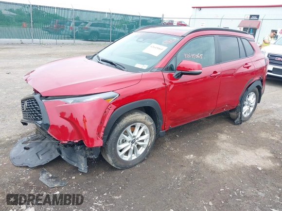 2023 Toyota Corolla Cross LE with VIN 7MUBAABGXPV044963, listed as a IAAI auction lot 42645065 with 30,790 mi miles and . Bid and sale history available at DreamBid. Image 2.