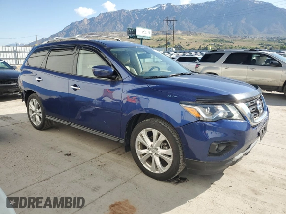 2018 Nissan Pathfinder SV z VIN 5N1DR2MMXJC658758, wystawiony jako Copart lot #54649225 z przebiegiem 85 657 mil mil oraz Szkoda całkowita • Salvage title. Historia ofert i sprzedaży dostępna na DreamBid. Obrazek 4.
