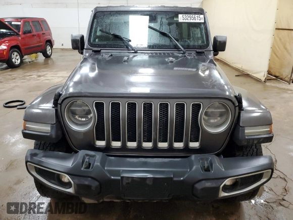 2019 Jeep Wrangler Unlimited Sahara with VIN 1C4HJXEG1KW541377, listed as a Copart auction lot 53295615 with 91,255 mi miles and Clean title. Bid and sale history available at DreamBid. Image 5.