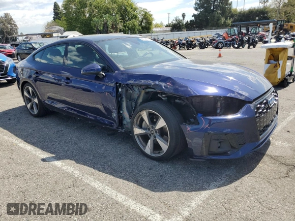 2021 Audi A5 Sportback S line Premium Plus with VIN WAUFACF58MA043669, listed as a Copart auction lot 47043744 with 37,135 mi miles and . Bid and sale history available at DreamBid. Image 4.