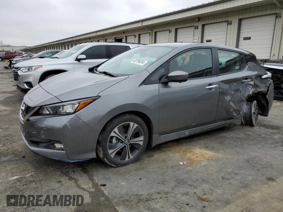 2022 Nissan LEAF SV Plus with VIN 1N4BZ1CV7NC562646, listed as a Copart auction lot 80796494 with 45,477 mi miles and Salvage Title. Bid and sale history available at DreamBid. Image 1.