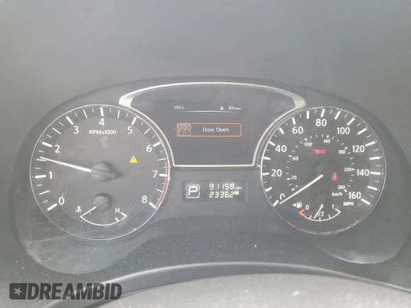 2015 Nissan Pathfinder SV with VIN 5N1AR2MN8FC628824, listed as a Copart auction lot 54905785 with 91,158 mi miles and Salvage title. Bid and sale history available at DreamBid. Image 9.